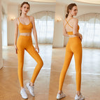 Lulu Women yoga suits Sports Bra Slim Shoulder Yoga lifting pants Women's Fitness running dancing women sports set 925
