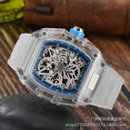 Watch for men Richard Hot Sale Six-Pin Watch Transparent Hollow Luminous Student Sports Waterproof Quartz Watch 1034