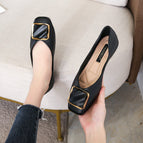 Flat sole shoes 2022 new spring and summer scoop shoes women fashion office lady student's soft shoes 555-10