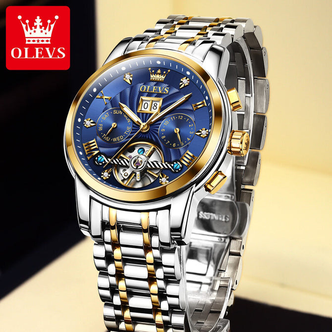 OLEVS Watch men Automatic Mechanical Watch Business Multifunctional fashion Men's Watch 9910GQ
