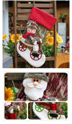 2PCS Christmas socks gift bag Santa Claus candy bag doll Christmas decoration Christmas socks gift bag 1717