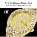 Missfox 2643 new trend fashion waterproof hip hop full Diamond Men's Watch Bracelet popular