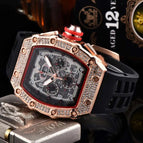 New men's watch Diamond Quartz Watch Business Six-Pin Running Seconds Barrel-Shaped Quartz Watch Fashion Watch 8110