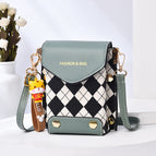 2022 new niche design mobile phone bag messenger bag women fashion one shoulder retro small square bag mini mobile phone bag 3987
