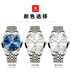 Olevs Watch for men double calendar vibrato fashion waterproof quartz men watch 9931