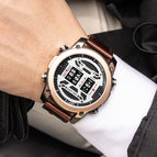 Megir Men's Watch Personalized Roller Waterproof Leather Business Sports Watch Men's Quartz Watch 2142