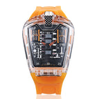 KIMSDUN Men's watch Trendy personality transparent men's watch silicone quartz  sports causal men's watch K-725D