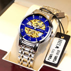 KIMSDUN fashion double-sided hollow automatic mechanical watch men's watch men's watch waterproof business men's casual watch K-1973A