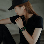2021 new silicone women's watch TICTOC three-eye fashion ladies watch trendy black temperament watch women casual  8202