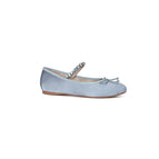 33-43sheii2022 summer super soft rhinestone round toe satin ballerina flat Mary Jane shoes 666-1
