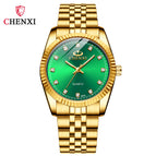 CHENXI Men's Women's Watch Waterproof Business Watch Female Men's Gold fashion quartz Couple Watch CX004A