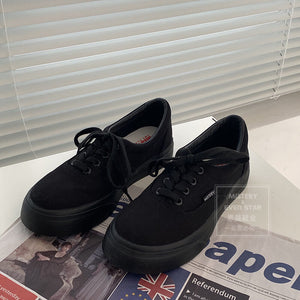 Platform canvas shoes women's heightened student casual shoes 2021 new Korean ins big-toed shoes 503
