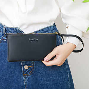Touch screen mobile phone bag wallet women's long large-capacity thin 2022 new simple change clutch bag QB312