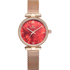 Tiktok Red Green Malachite Green Dial, Emerald High School Girl's Watch Woment Watches Casual