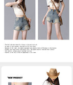 JEANS retro denim shorts women's 2022 new high-waisted thin burrs sexy hot girls hot pants JC9800