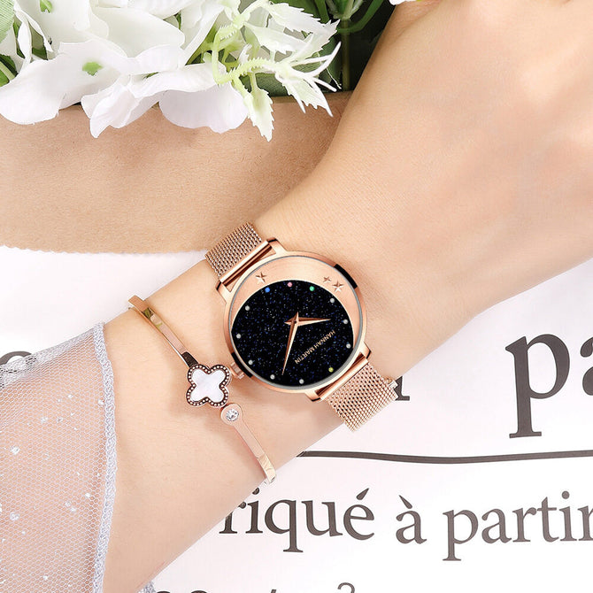 Hannah Martin 2021 new women's watches stars and moons fashionable and waterproof women's watch Starry lady Watch HM-1334-2