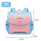 Horizontal schoolbag children's primary school students' spine protection shoulder bag boys and girls gradient color