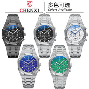 CHENXI men's watch Multi-functional Sports Watch Men's Steel strap Waterproof Quartz quartz Watch CX-948
