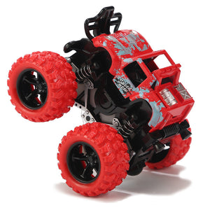 Children's toys four wheel drive inertia cross-country tumbling cart with stunt boy model toys