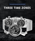 Oulm Men's Watch Quartz Watch Hot Sale Watch Mesh Belt Fashion Men's Watch Big Dial HT1167