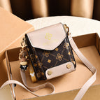 2022 new niche design mobile phone bag messenger bag women fashion one shoulder retro small square bag mini mobile phone bag 3987