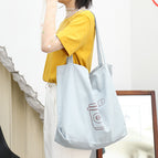 Korean simple canvas bag handbag online lazy printed handbag casual large-capacity shopping shoulder bag SR111-4