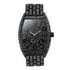 MISSFOX V319 Watch fashion diamond  barrel full diamond large dial quartz men's casual Watch
