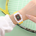 New Women's Candy Series Watch Genuine Diamond Square Waterproof Fashion Luminous lady quartz Watch 8084B