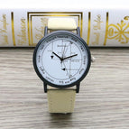 Youth Popular Watch Boys Personality Korean Fashion Leather-Belt Watch Mori Style School Student Watch English Dial Watch