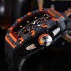 Watch for men Fashion Hollowed-out Barrel Quartz Watch Richard Six-Pin Walking Seconds Sports Casual Men's Watch 1035