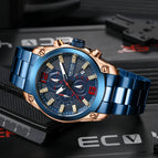 Megir Men's Watch Business Sports Multi-Function Timing Steel Belt Quartz Watch 2063