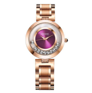 GUOU 8039 Women's Watches Luxury Ladies Watch Rich Rose Gold Rhinestone Bracelet Watches Waterproof watch
