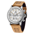 Benyar Multifunctional Chronograph Men's Watch Fashion Waterproof Sports Luminous Leather Men's Watch 5190