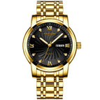KIMSDUN fashion diamond-studded luminous dual calendar watch men's waterproof student quartz men's watch K-1962B