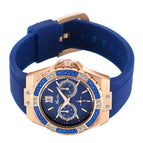 MISSFOX Watch Silicone Korean Version Versatile Diamond Fashion Three Eyes Quartz Ladies Watch 2593