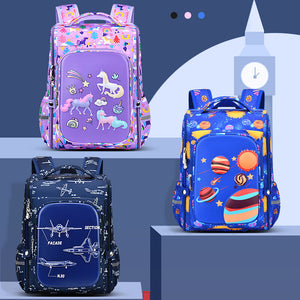 New primary school students cartoon school bag girl boy one-piece open large-capacity children's bag 5620
