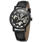 Winner Mechanical Watch Men's Fashion Casual Retro Roman Style Hollow-out Watch Manual Mechanical Watch SLZ11