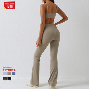 New summer yoga clothes gym beauty back morning running fashion quick-drying exercise yoga suit women 8008