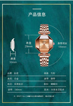 SENO Steel Small Square Watch Ladies Fashion waterproof diamond Quartz women lady Watch S057