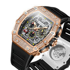 ONOLA ON6826D Watch for men Full Diamond Fashion New Multi-Functional Mechanical Watch Men's Tape Live Watch