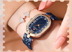 Reward new women's watch Elegant Lady Watch Diamond Quartz waterproof steel Watch