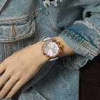 GUOU Watches female personality large dial retro style fashion couple casual neutral watch for women