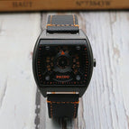 Punk Style Turntable Boys New Concept Watch Trendy Men's Fashion Watch All-Match Square Belt Quartz Watch 58778