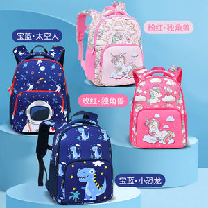 New kindergarten schoolbag cartoon cute boys and girls lightweight multi-layer diving material student backpack 5603