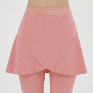 Yoga clothes cover buttocks skirt ins ballet dance running training yoga skirt elegant light short skirt QD50