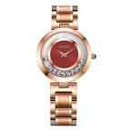 GUOU 8039 Women's Watches Luxury Ladies Watch Rich Rose Gold Rhinestone Bracelet Watches Waterproof watch
