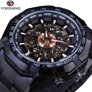 Forsining European and American Men's Fashion luminous Watch Automatic Mechanical men business casual Watch SLZ56