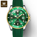 OLEVS Automatic mechanical watch men's green Luminous Lux men's watch waterproof business watch 6650