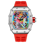 Pintime 2023 New Quartz men's Watch Live Popular Tourbillon Hollow out Trendy Men's quart Casual Watch 8133