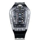 KIMSDUN Men's watch Trendy personality transparent men's watch silicone quartz  sports causal men's watch K-725D